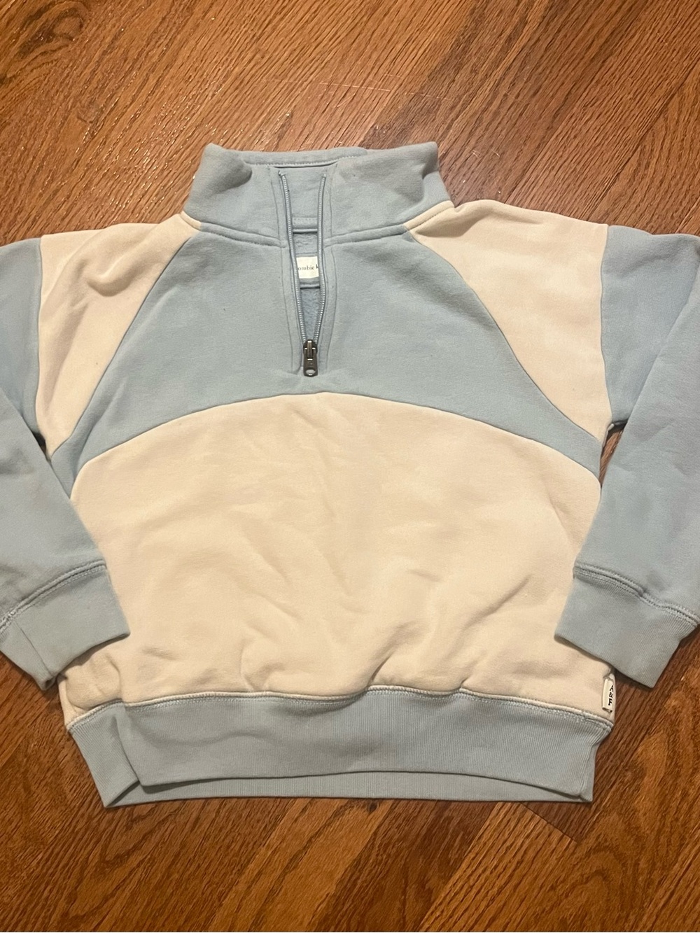 abercrombie kids Light Blue & Cream Half-Zip Colorblock Pullover